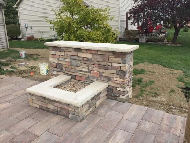 A recent hardscaping job in the  area