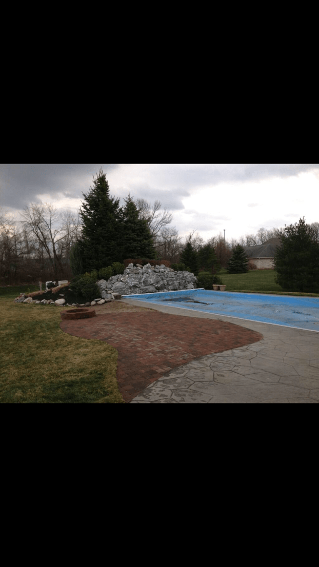 A recent hardscapes installation company job in the  area